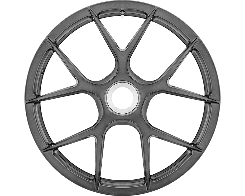 BC Forged ACL05 Centerlock brushed graphite finish front view
