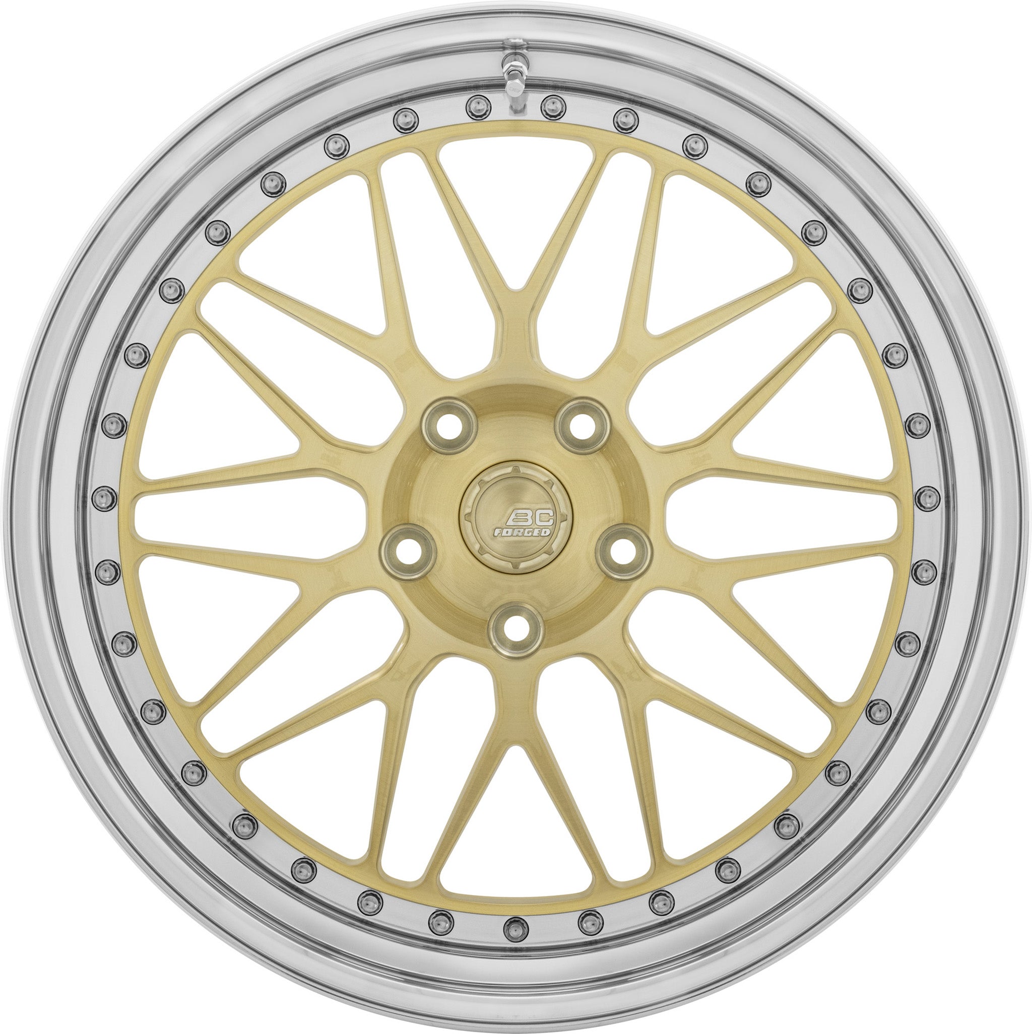 BC Forged MLE81 polished barrel and royal gold center