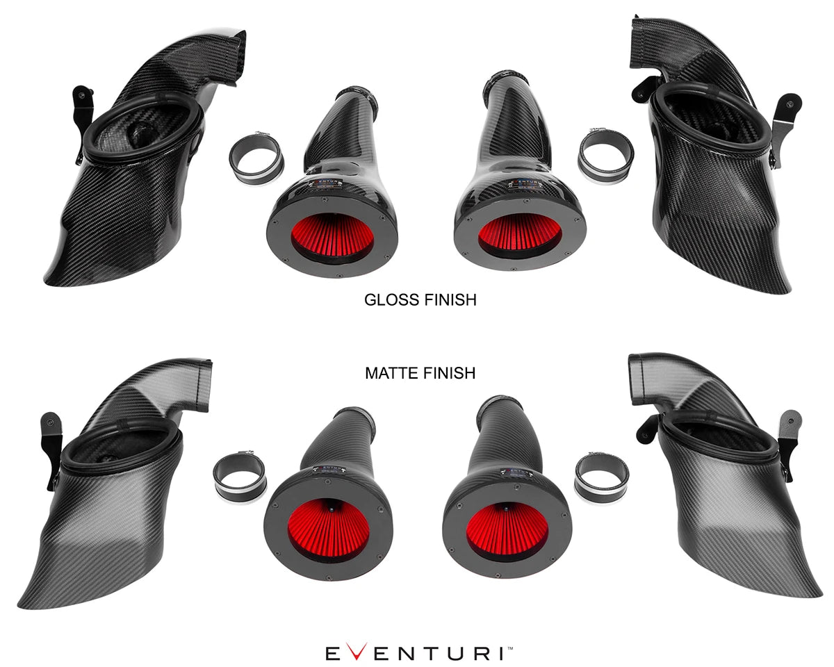Eventuri intake BMW G90 G99 M5 comparison between the gloss and matte finish