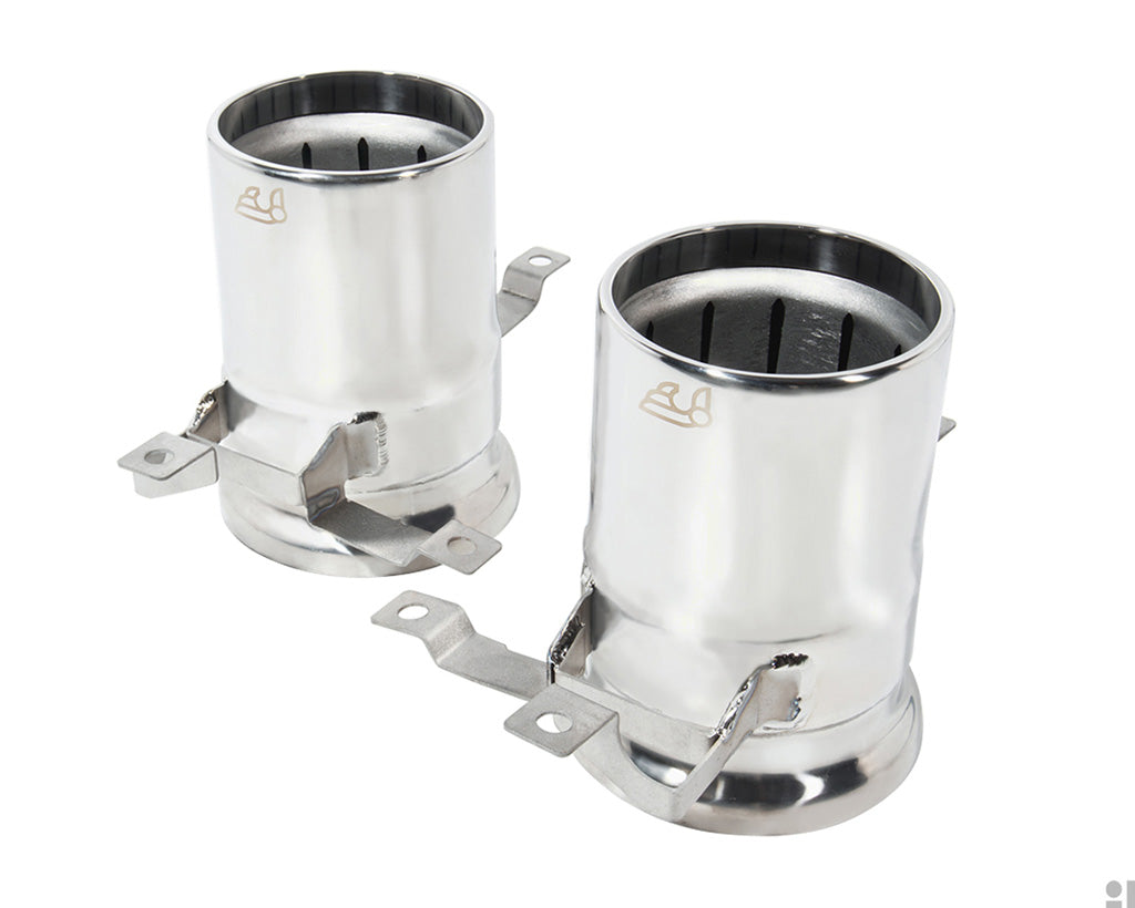 IPE tailpipes polished titanium Lamborghini Huracan STO