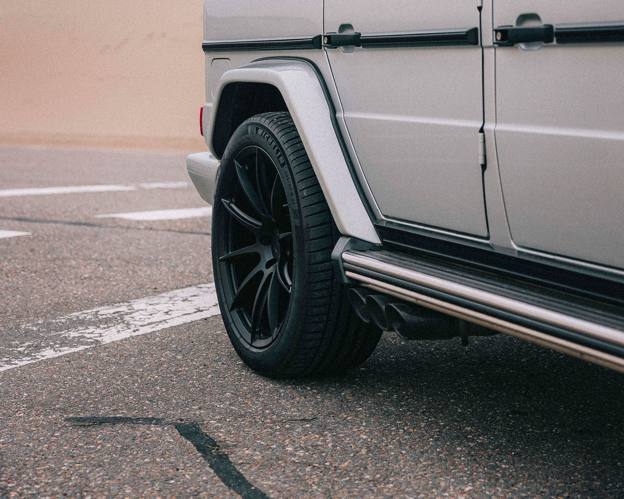 IPE muffler installed on a Mercedes G63 AMG W463