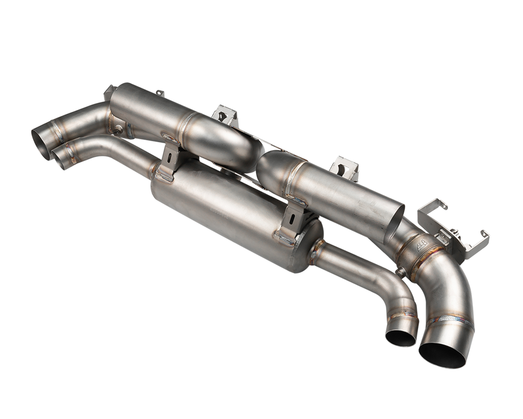 IPE Exhaust muffler Porsche 992 in stainless steel