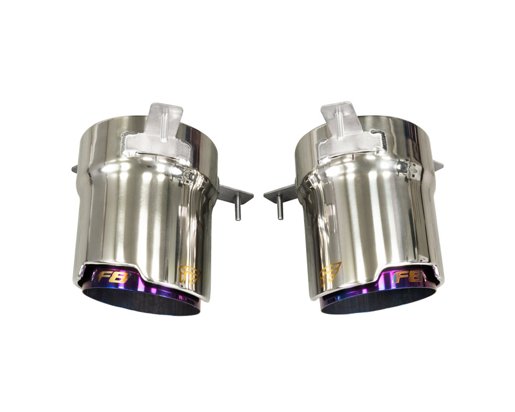 IPE chrome tailpipes for the Ferrari F8 Tributo coupe and spider