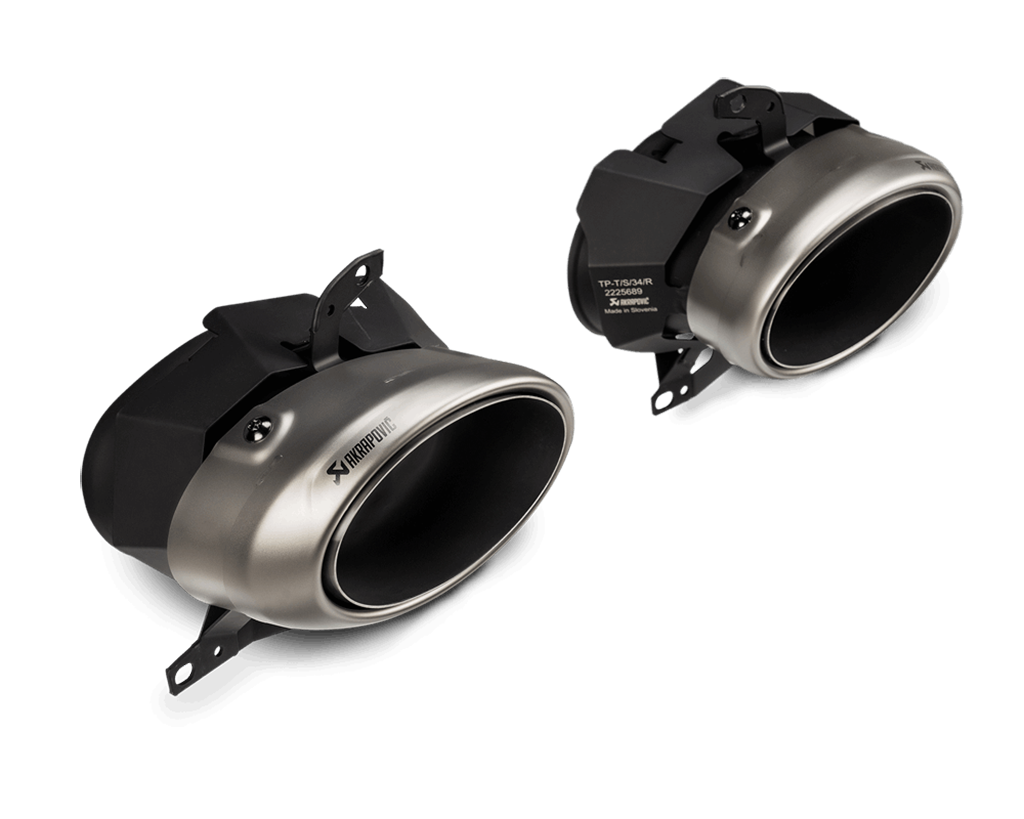 Porsche 992 turbo akrapovic tailpipes TP-T/S/34