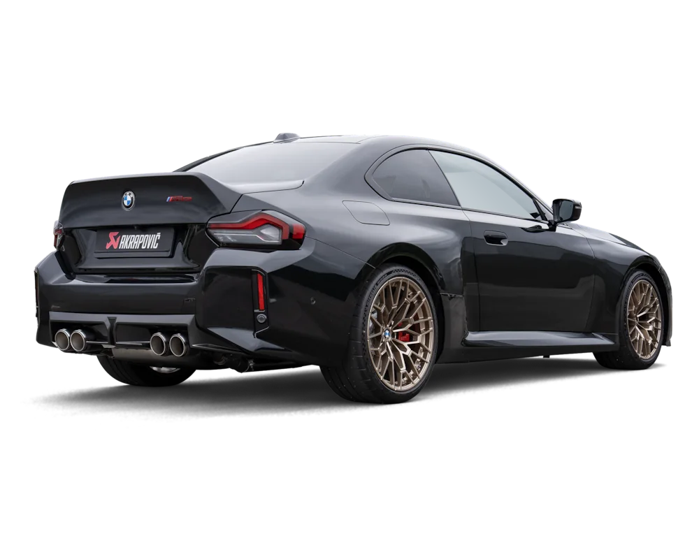 BMW M2 CS G87 rear view with Akrapovič exhaust installed
