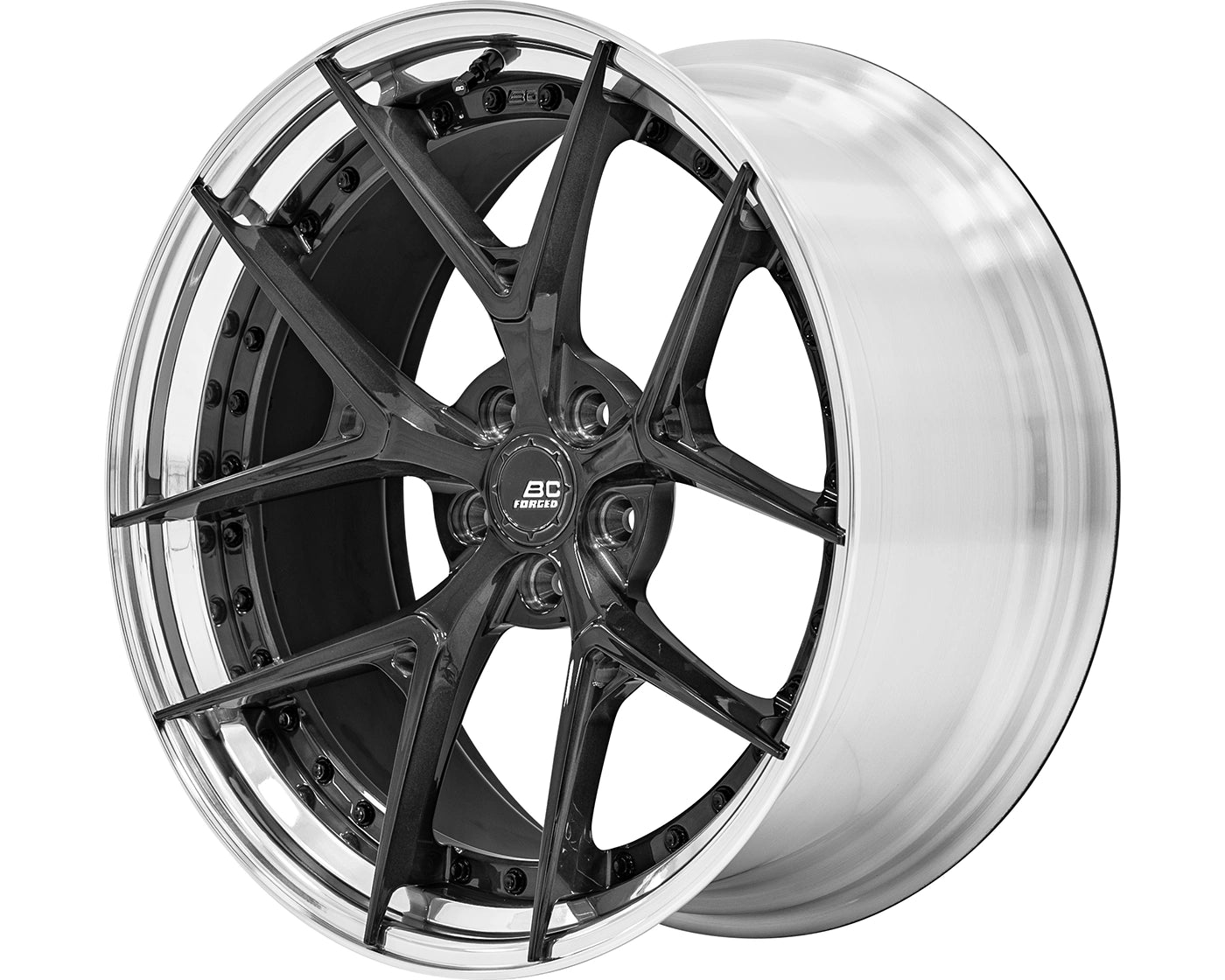 Close-up of BC Forged HCA196 forged wheel design