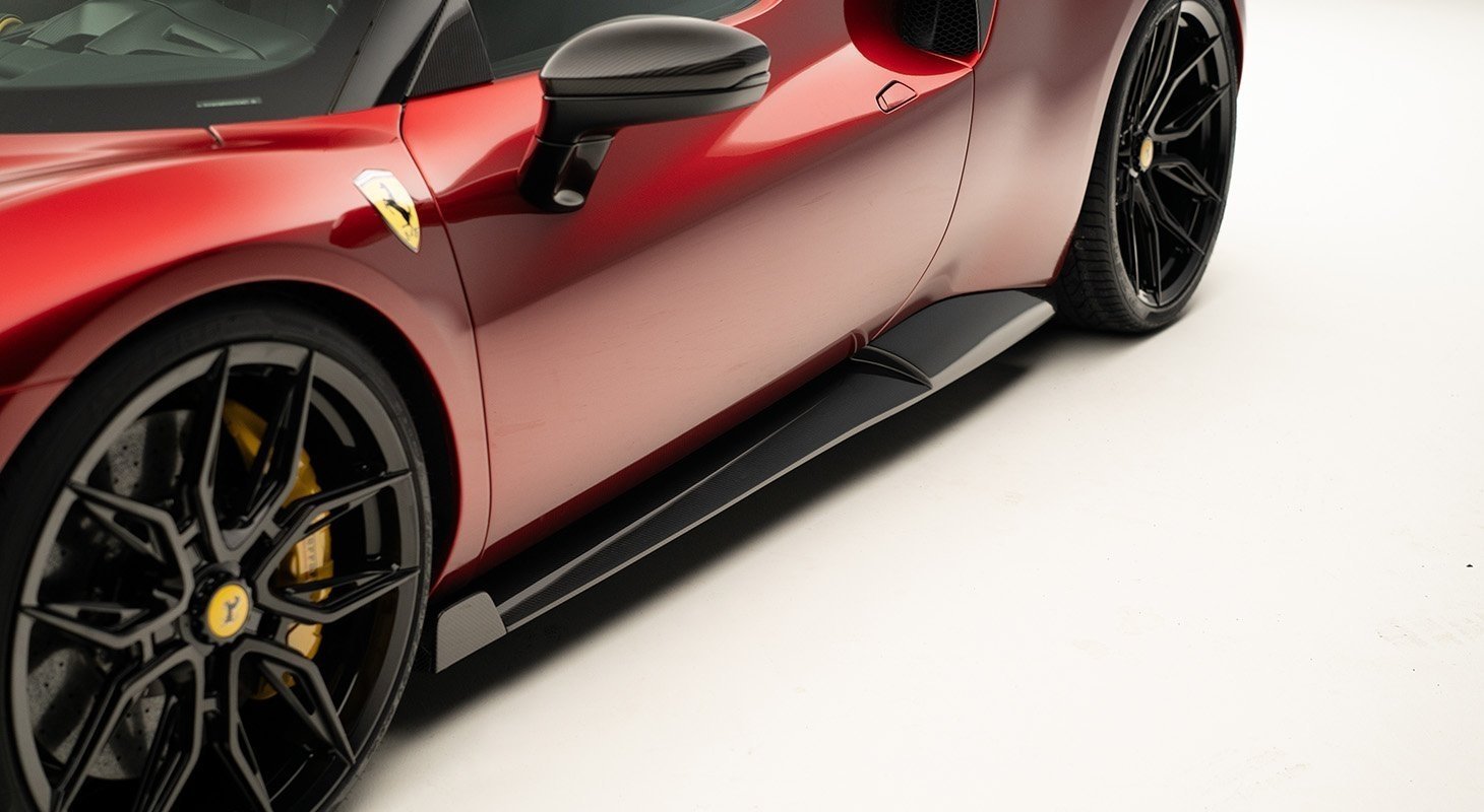 Ferrari 296 with Novitec carbon side skirts installed