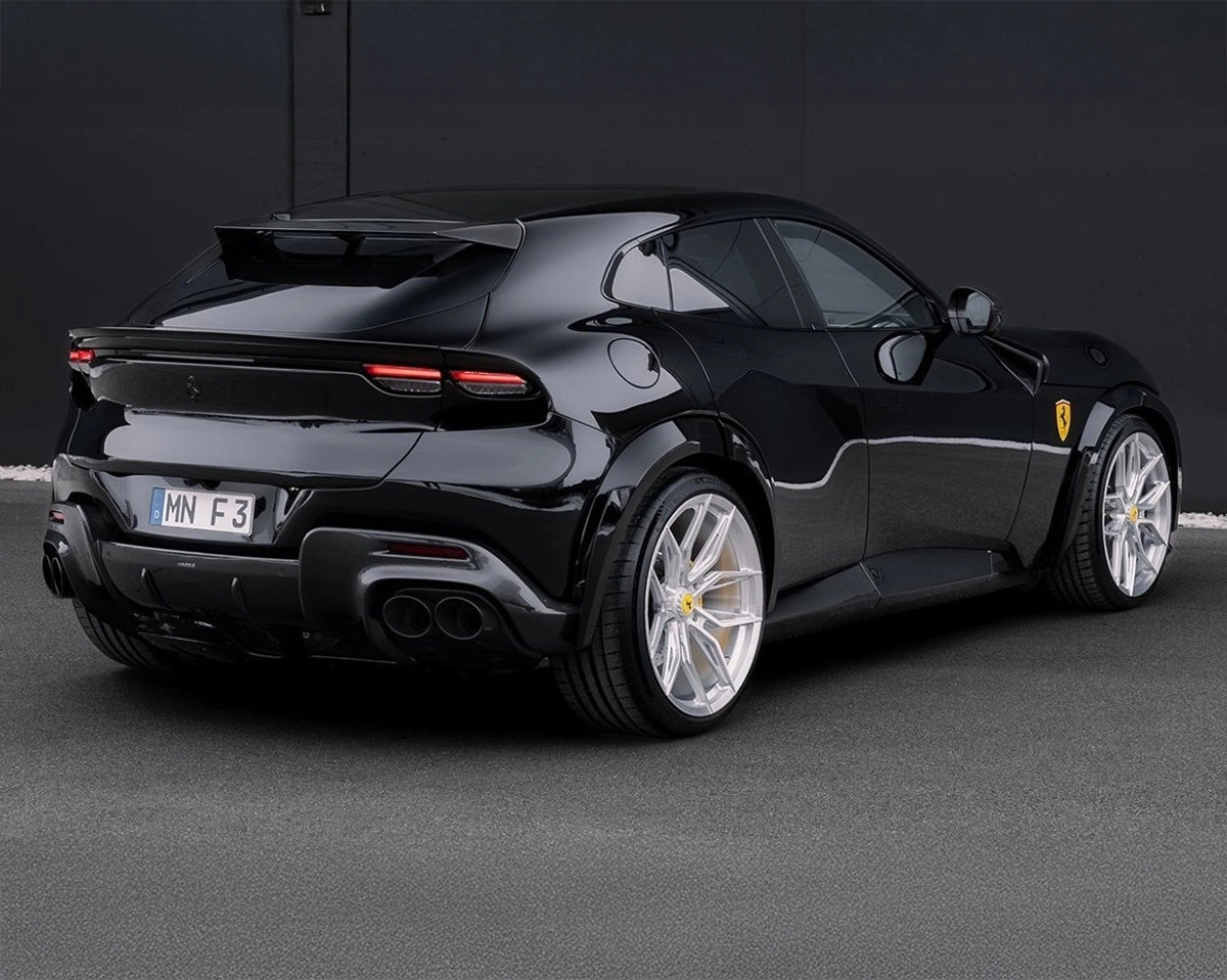 NOVITEC black tailpipes installed on Ferrari Purosangue