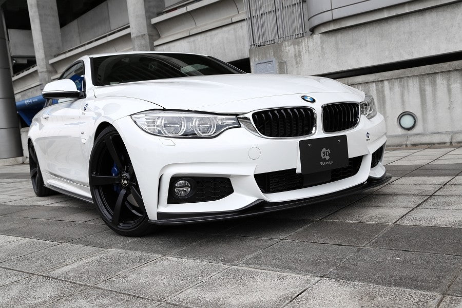 2 bmw 4series msport f32 3ddesign front lip spoiler carbon 4
