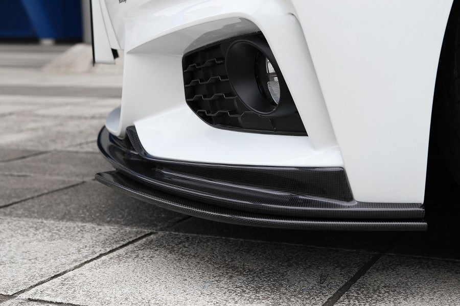3 bmw 4series msport f32 3ddesign front lip spoiler carbon splitters 3