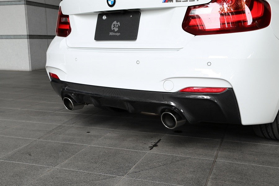 3ddesign carbon rear diffuser quad bmw f22 m235i 2