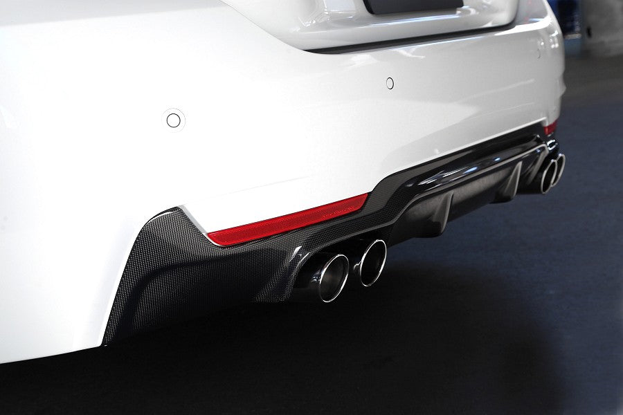 5 bmw 4series msport f32 3ddesign quad rear diffuser carbon 1 3