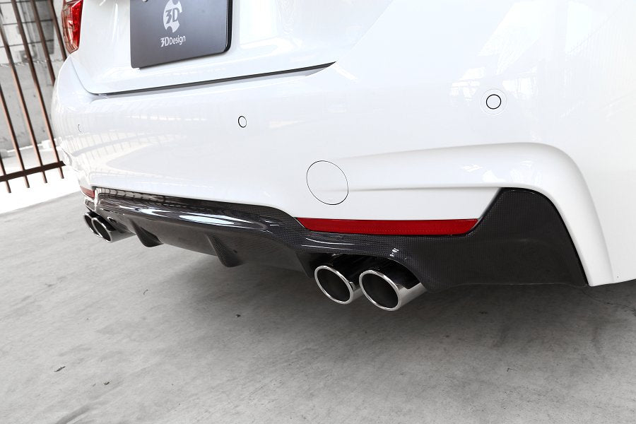 7 bmw 4series msport f32 3ddesign quad rear diffuser carbon 1 3