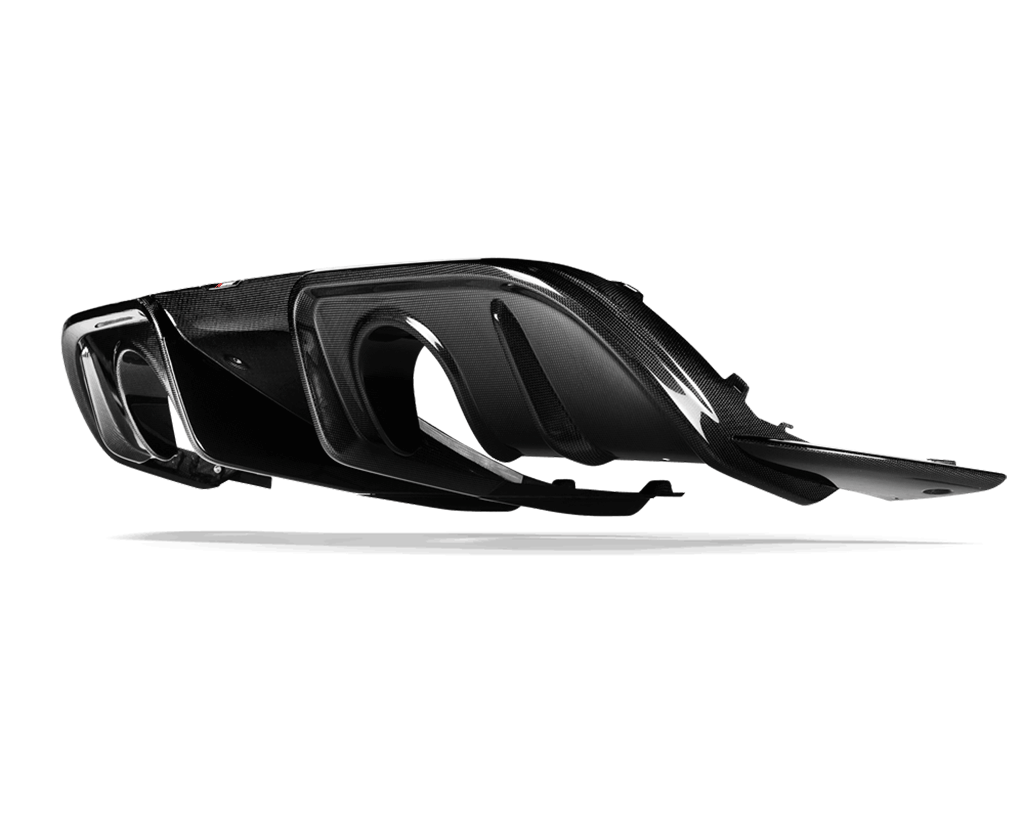 Akrapovič Rear Carbon Fiber Diffuser Porsche 718 Cayman GT4 RS gloss