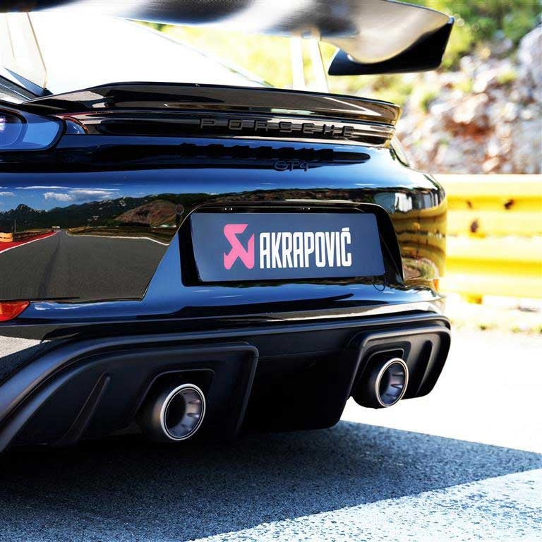 akrapovic tailpipes titanium porsche 718 gt4