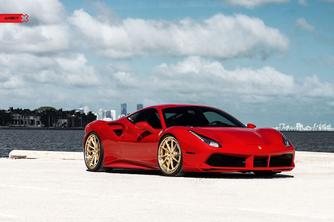 anrky wheels an33 r series 3 piece forged 3 ferrari 488 gtb