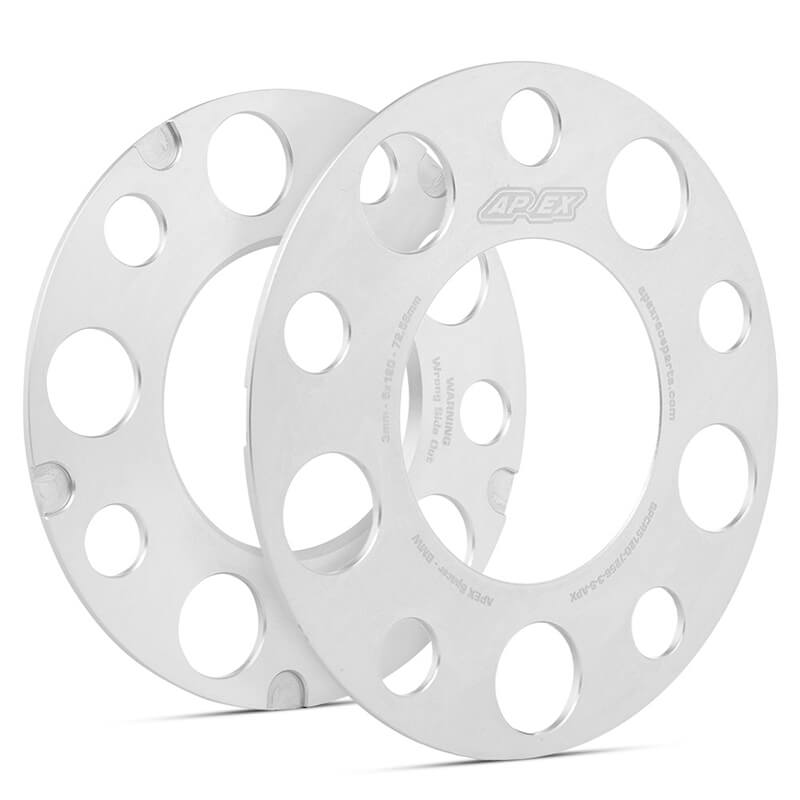 apex spacers 3mm silver