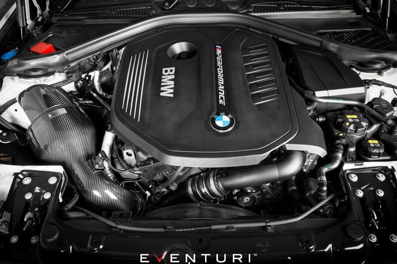 eventuri bmw f20 m140i b58 carbon fibre intake installed