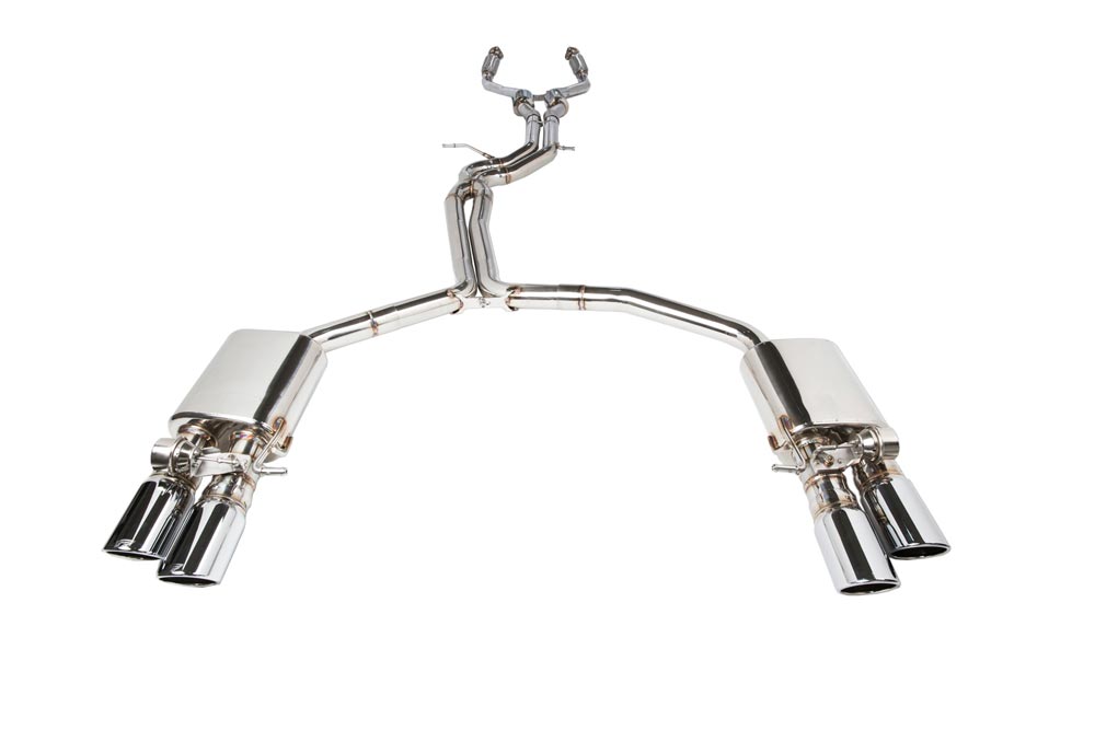 ipe innotech performance exhaust performance line audi c7 a6 a7 front x pipe valvetronic muffler remote controle module tips 3 6