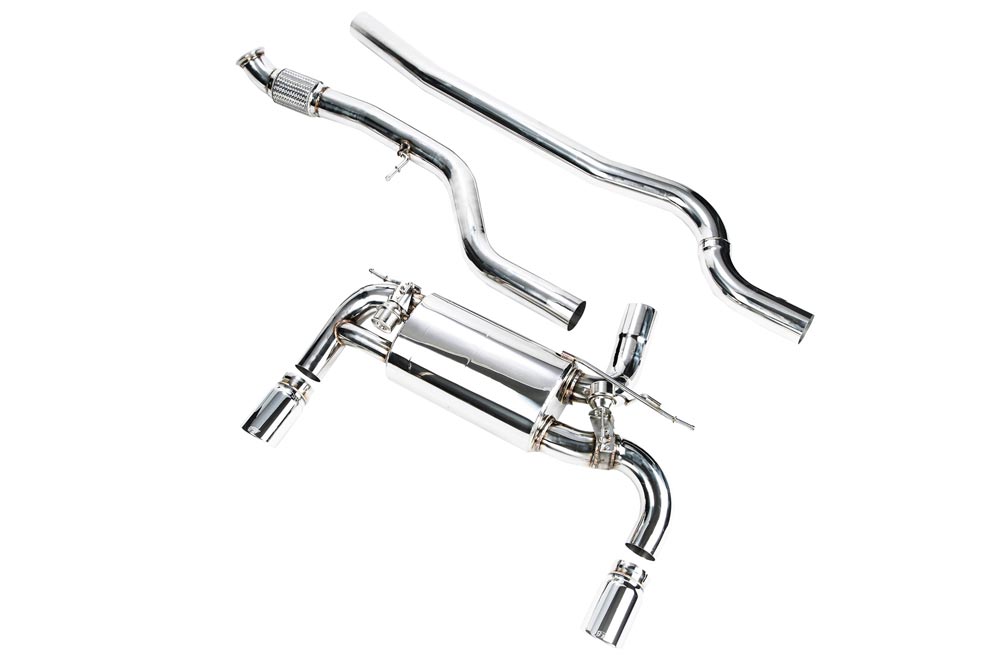ipe innotech performance exhaust performance line bmw f32 435i front mid pipe valvetronic muffler single tips 5