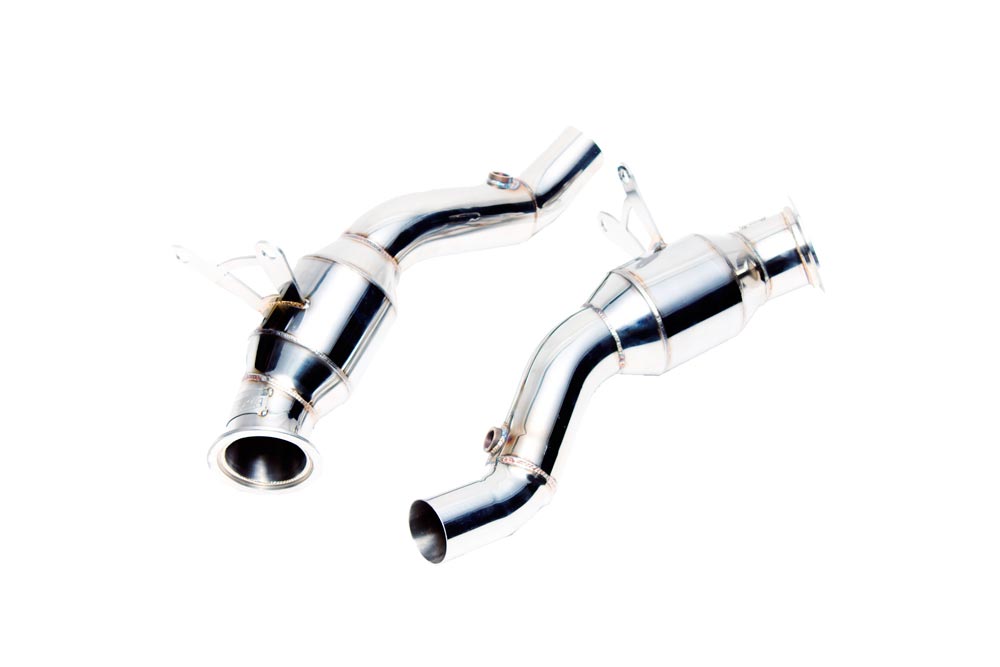 ipe innotech performance exhaust performance line ferrari 458 italia evolution cat bypass pipes 1