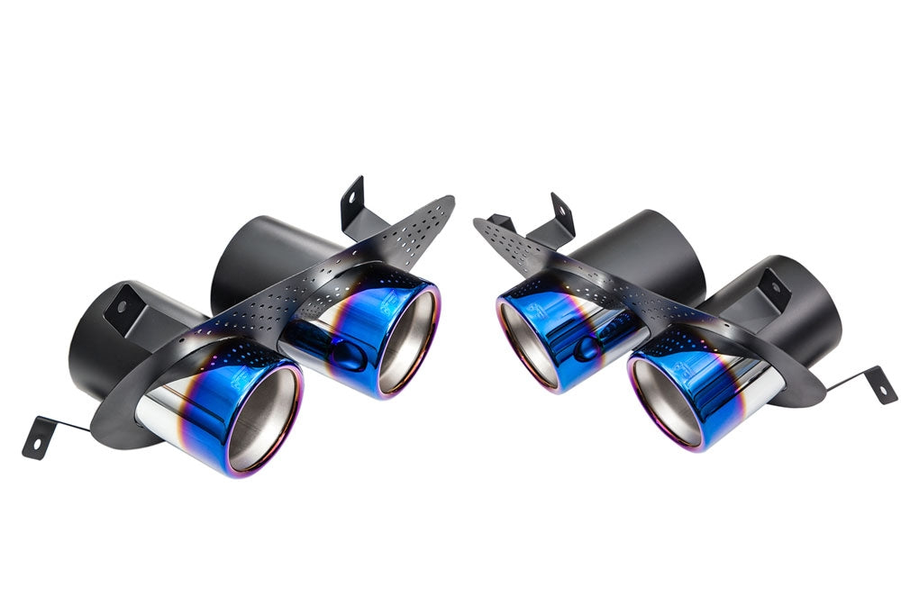 ipe innotech performance exhaust performance line ferrari 812 superfast tips titanium blue 1