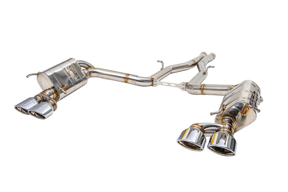 ipe innotech performance exhaust performance line mercedes benz w204 c63 amg mid pipe valvetronic muffler remote control module tips 5