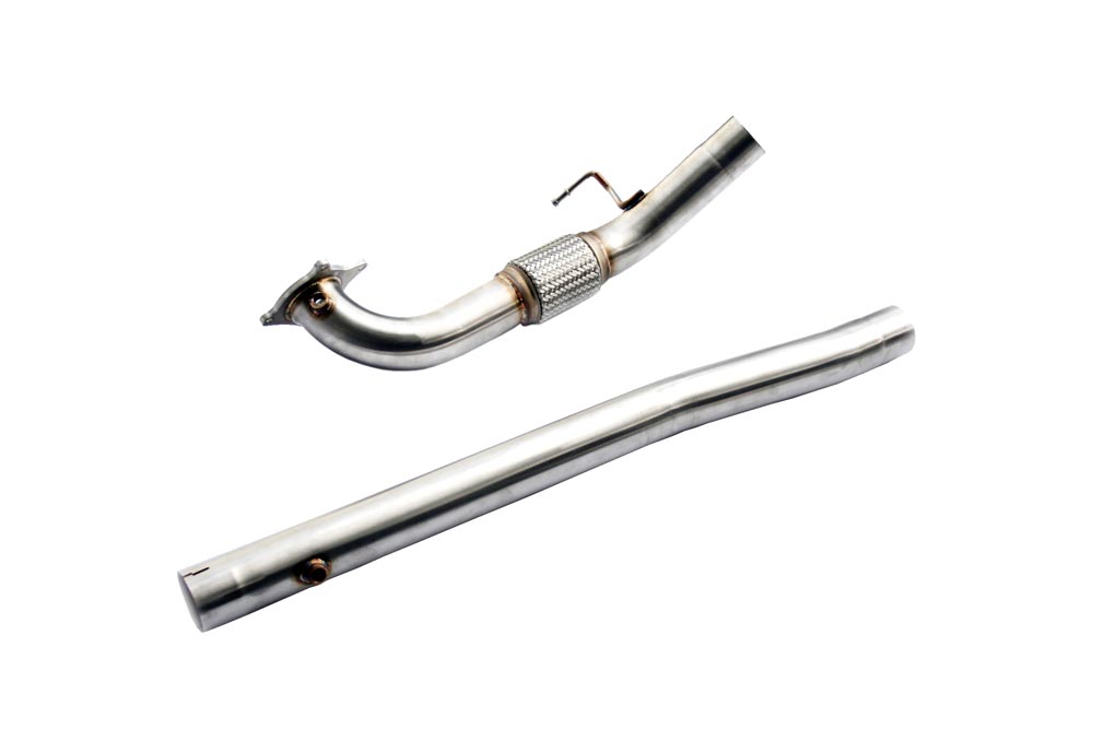 ipe innotech performance exhaust performance line vw scirocco r downpipe cat bypass front pipe 5