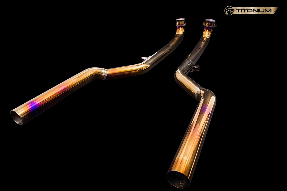 ipe innotech performance exhaust titanium line bmw f10 m5 front pipes 2