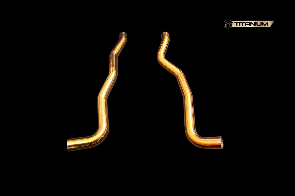 ipe innotech performance exhaust titanium line mercedes benz w205 c63 amg mid pipes 1