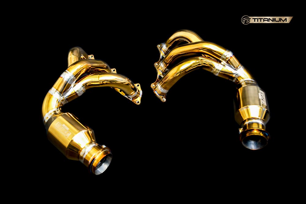 ipe innotech titanium exhaust performance line porsche 991 gt3 rs headers cat bypass pipe 5