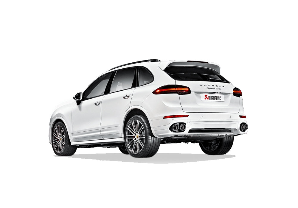 porsche 958 fl cayenne turbo akrapovic slip on evolution exhaust 1