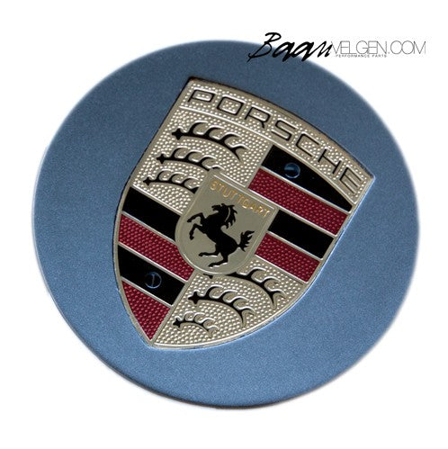 porsche color crested center caps custom finished color matched 2