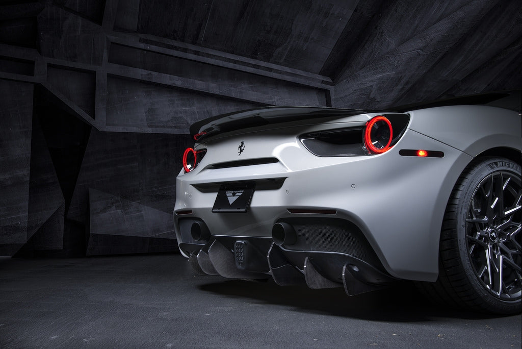 vorsteiner diavolo ferrari 488 diffuser fins carbon