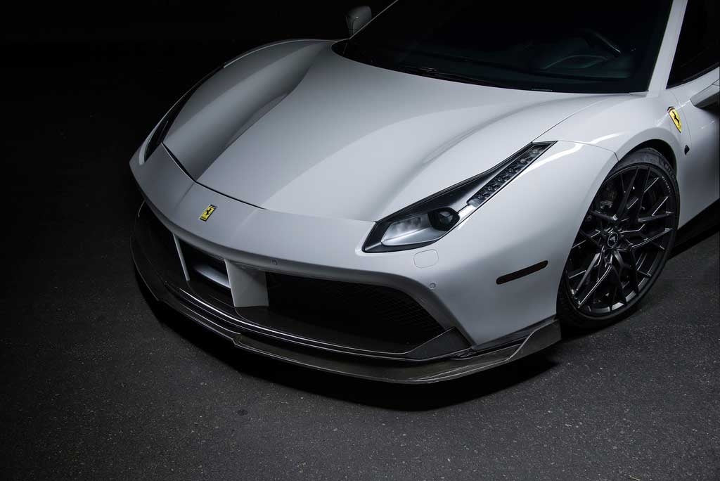 vorsteiner ferrari 488 front spoiler carbon diavolo