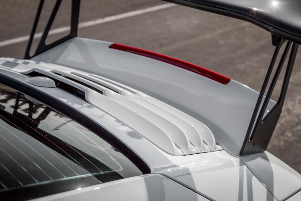 vorsteiner v rt aero rear wing with aluminum uprights carbon decklid for porsche 991 turbo 3 3