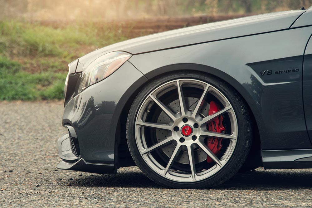 vorsteiner vbr aero front spoiler for mercedes e63 amg w212 3 4