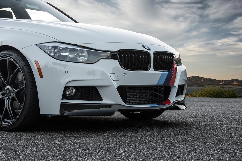 vorsteiner vrs aero front add on spoiler for bmw f30 3 series m sport 3 4