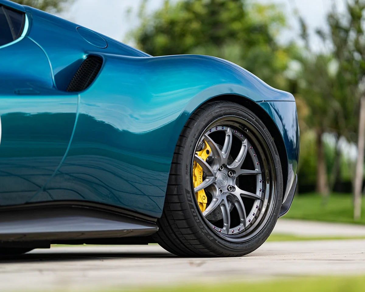 Ferrari 296 with carbon fiber wheels