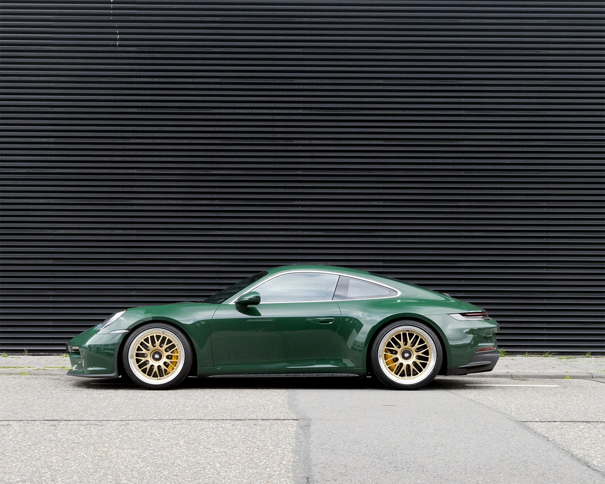 British Racing Green Porsche 992 GT3 Touring on BBS RT88 Wheels