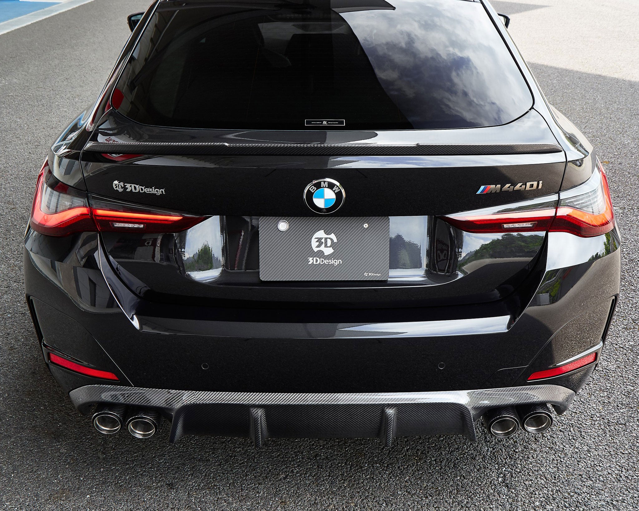 3ddesign BMW G26 4-serie gran coupe diffuser trunk spoiler carbon