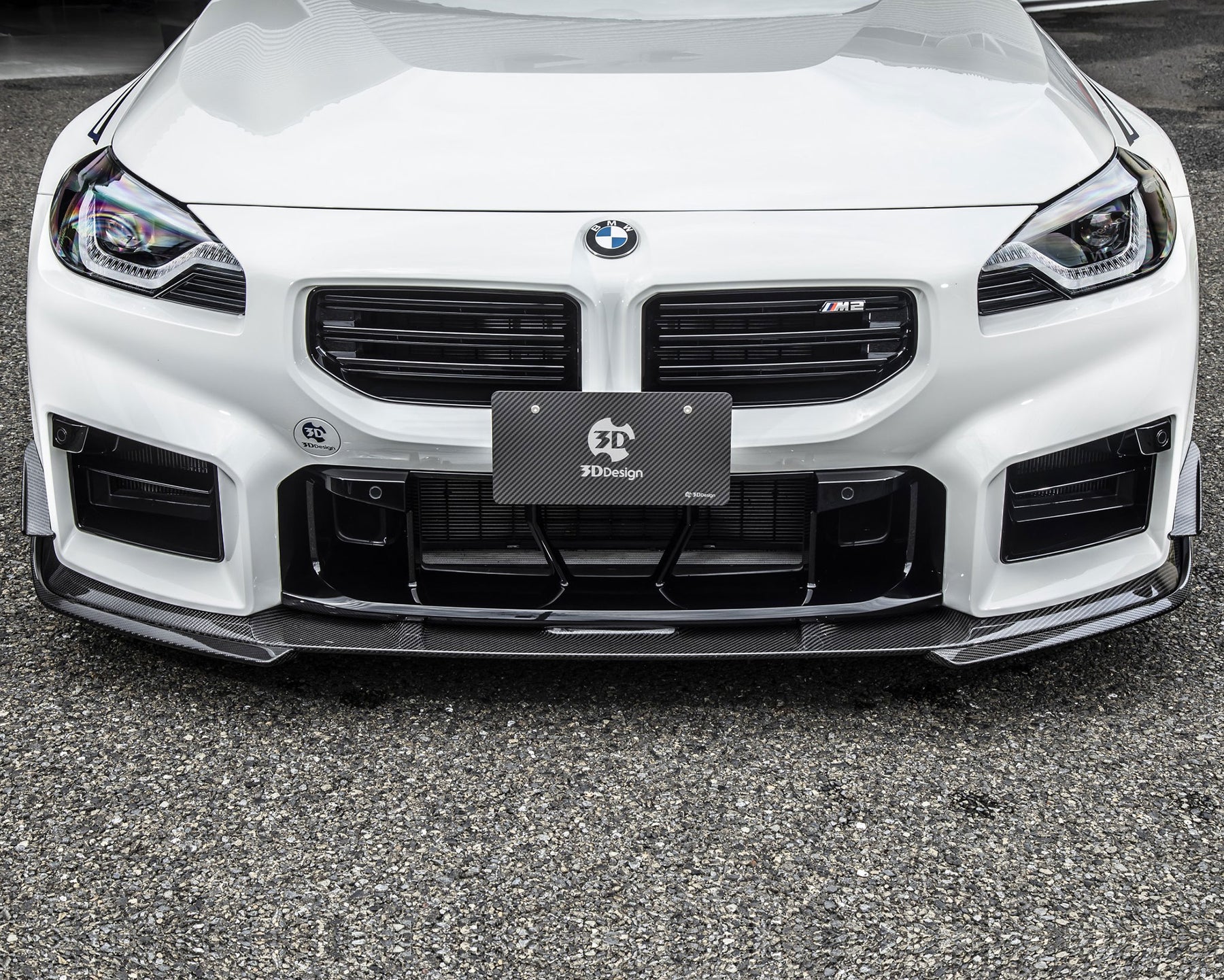 3ddesign BMW G87 m2 frontview spoiler canards carbon