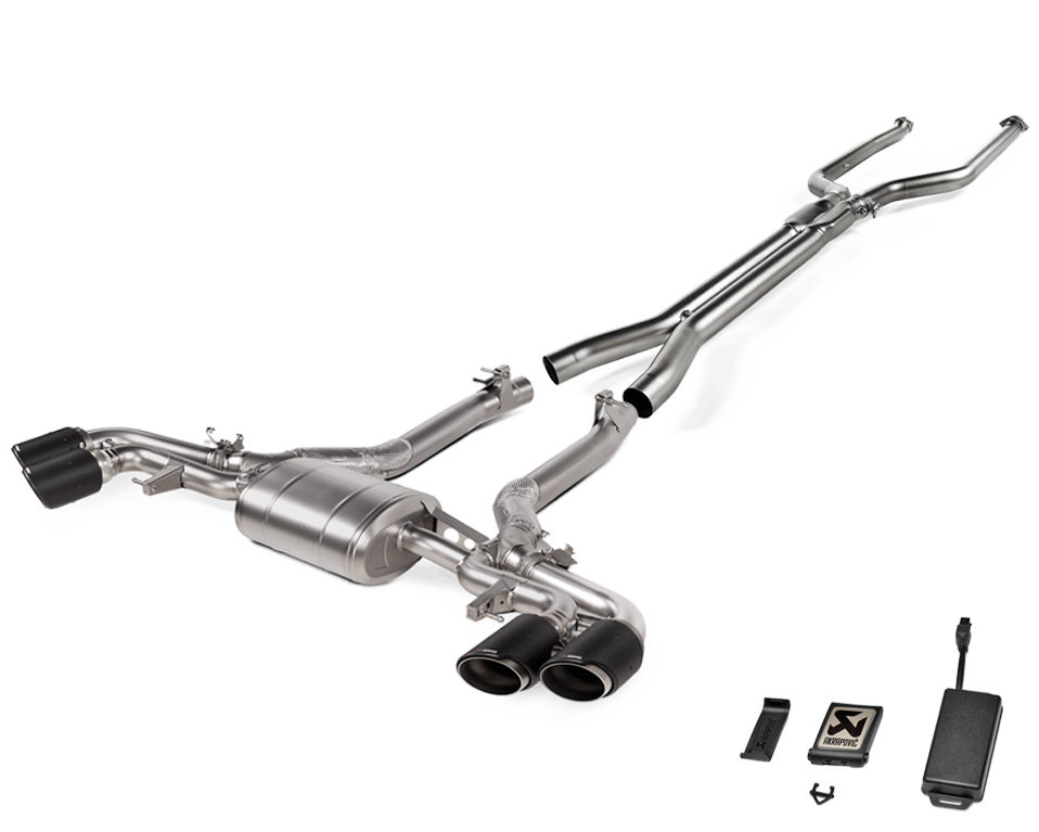 Akrapovic full exhaust for BMW F95 X5M and F96 X6M LCi including sound kit