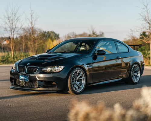 BMW E92 Coupe M3 with 18" APEX VS-5RS Wheels in Brushed Clear
Front 18x10.5" ET22
Rear 18x10.5" ET22
