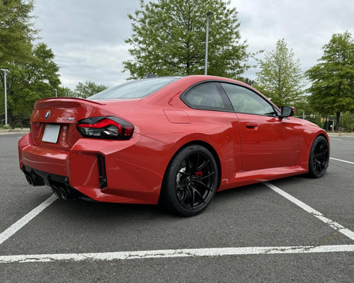 BMW G87 M2 with 19" APEX VS-5RS Wheels in Satin Black
Wheel Sizes
Front 19x10.5" ET18
Rear 19x10.5" ET18