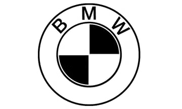 BMW logo with black and white design