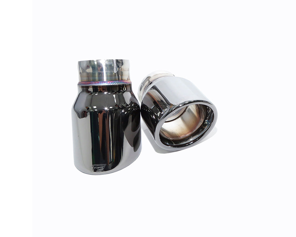 IPE Chrome black tailpipes VW Golf MK7 GTi