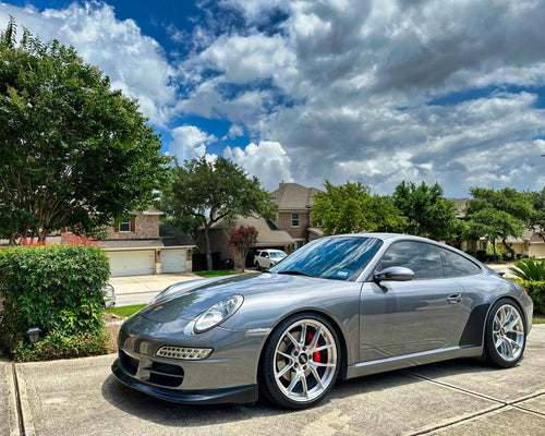 Porsche 911 997 Carrera S with 19" APEX VS-5RS Wheels in Brushed Clear
Front 19x9" ET50 5x130
Rear 19x12" ET63 5x130