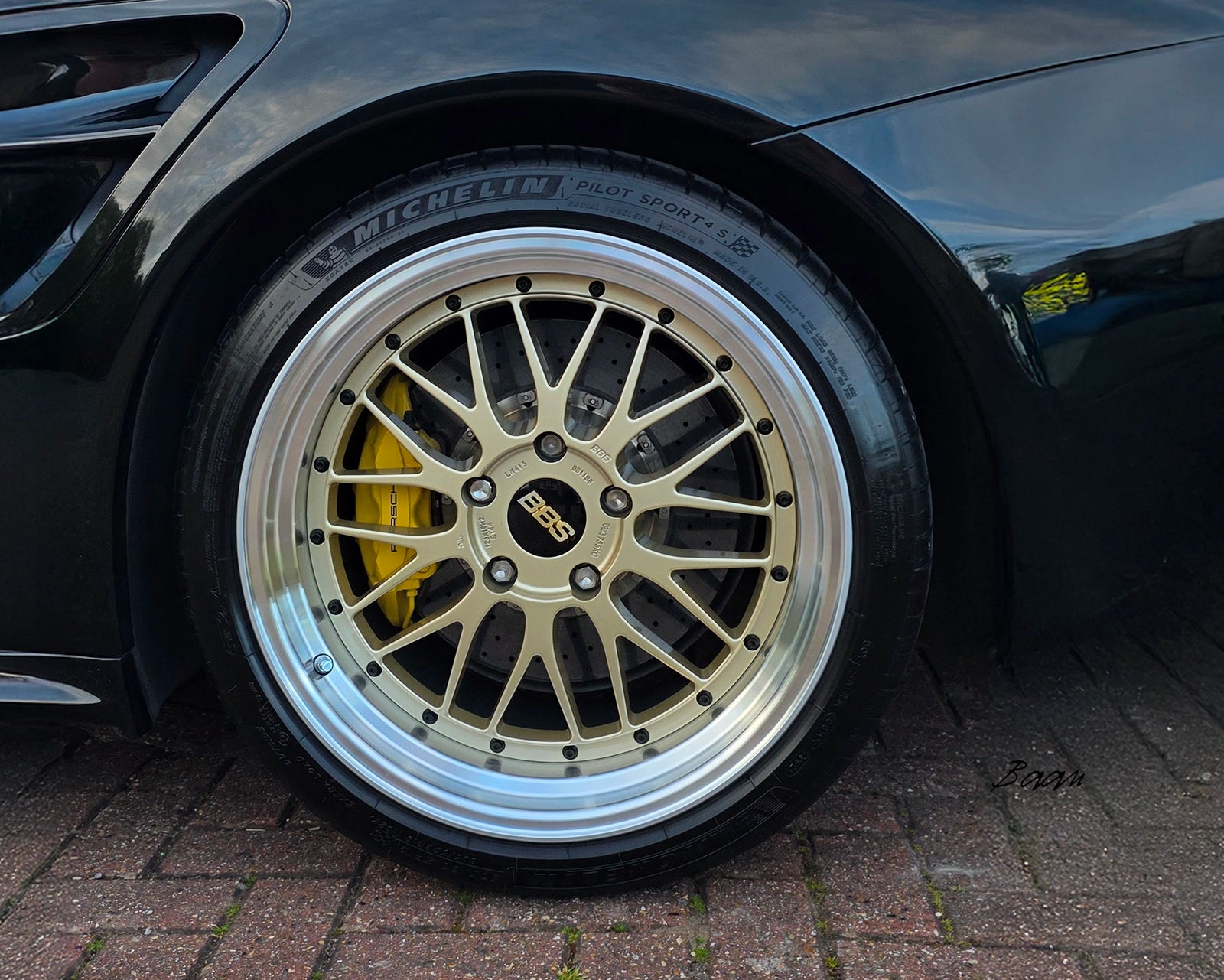 BBS Le Mans wheel detail on Porsche 997 Turbo