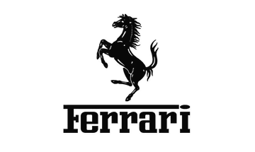 Ferrari logo on a white background